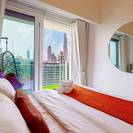 Gorgeous 2Br With Full Burj Khalifa View, 5 Mins From Dubai Mall Екстер'єр фото